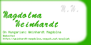 magdolna weinhardt business card